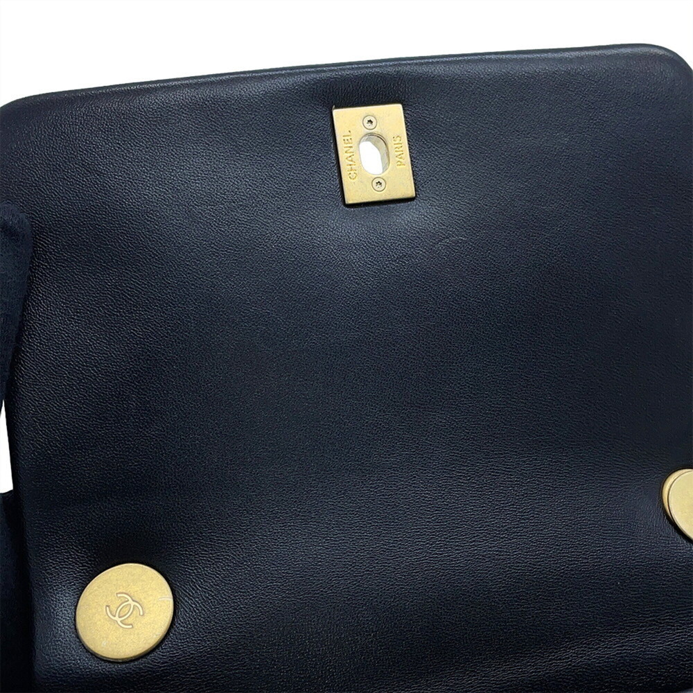 Chanel Chain Shoulder Bag Matelassé Coco Mark Lambskin AS2734 CHANEL Black Ha... - Picture 10 of 16